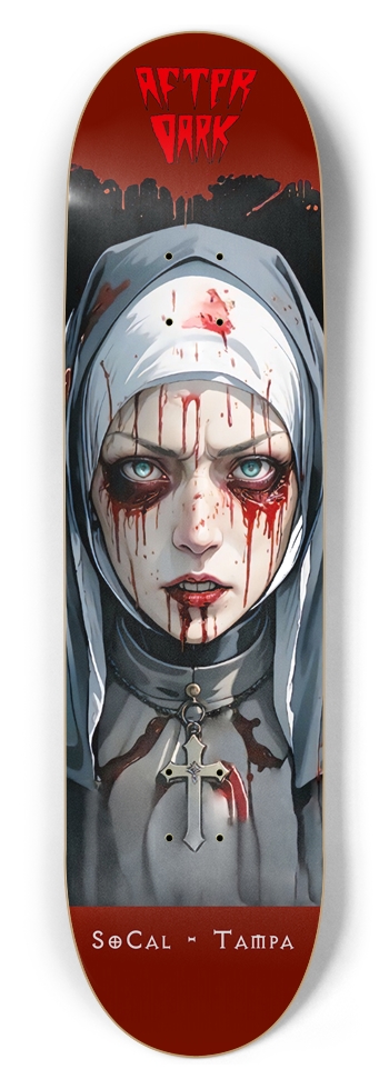 Bleeding Eyes Nun 8-1/2 Skateboard Deck
