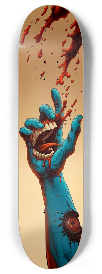 Santa bloody hand Skateboard 8 Inch Skateboard Deck
