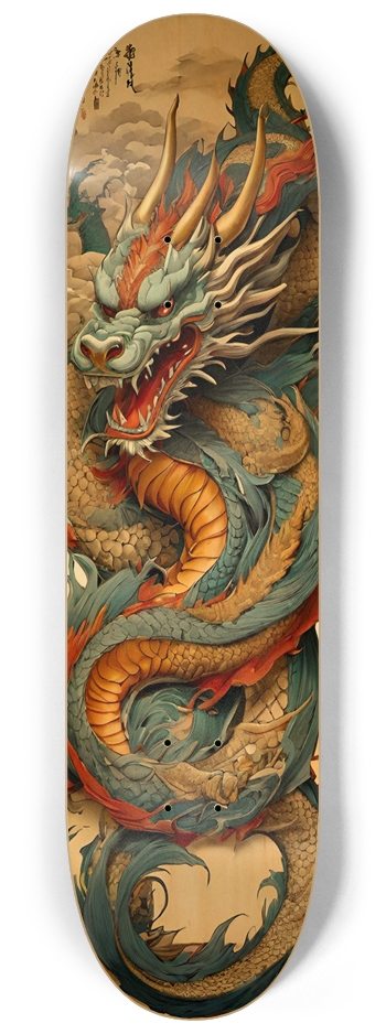 Dragon Scroll DOS Deck 8-1/4 Skateboard Deck