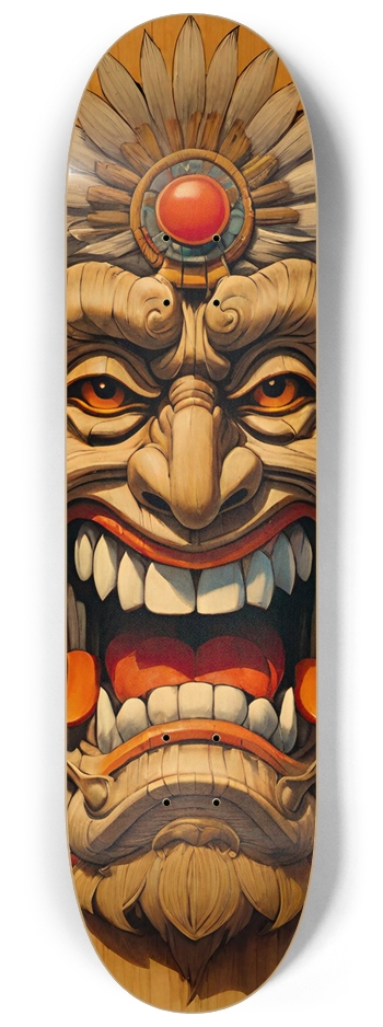 Aztec Tiki ONE Natural 8-1/4 Skateboard Deck