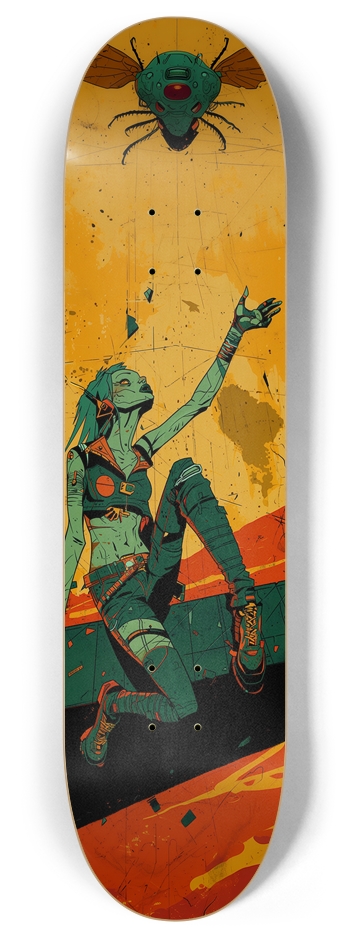Cyber punk girl Skateboard 8 Inch Skateboard Deck