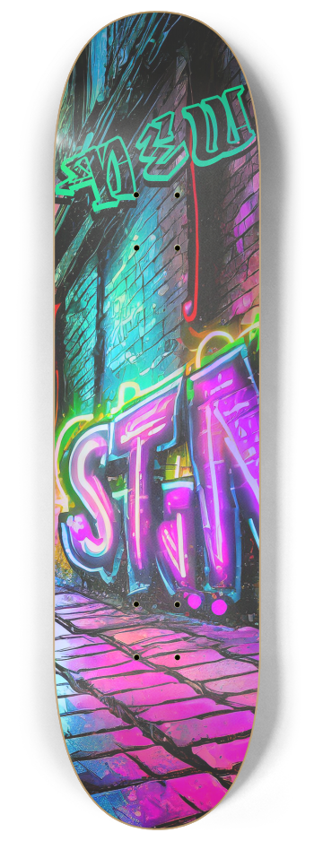 New Orleans Holographic Graffiti Series #1 8-1/4 Skateboard Deck