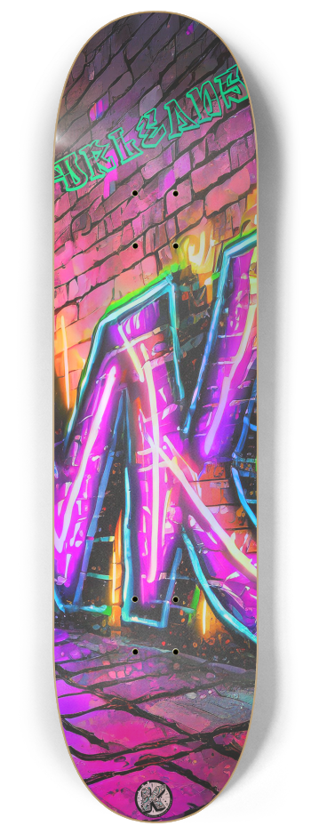 New Orleans Holographic Graffiti Series #2 8-1/4 Skateboard Deck