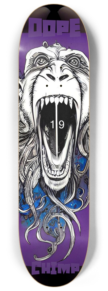 Dope Chimp 019 Limited Signed 8-1/4 Skateboard Deck