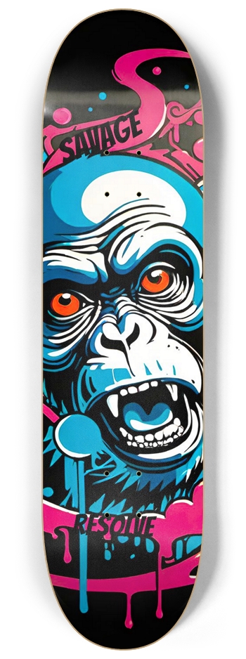 Dope Chimp 024 Savage Limited Signed 8-1/4 Skateboard Deck