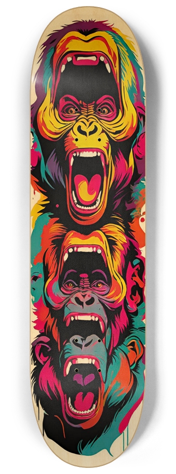 Dope Chimp Retro 01 Limited Natural 8-1/4 Skateboard Deck