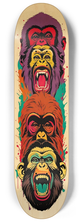Dope Chimp Retro 04 Natural 8-1/4 Skateboard Deck