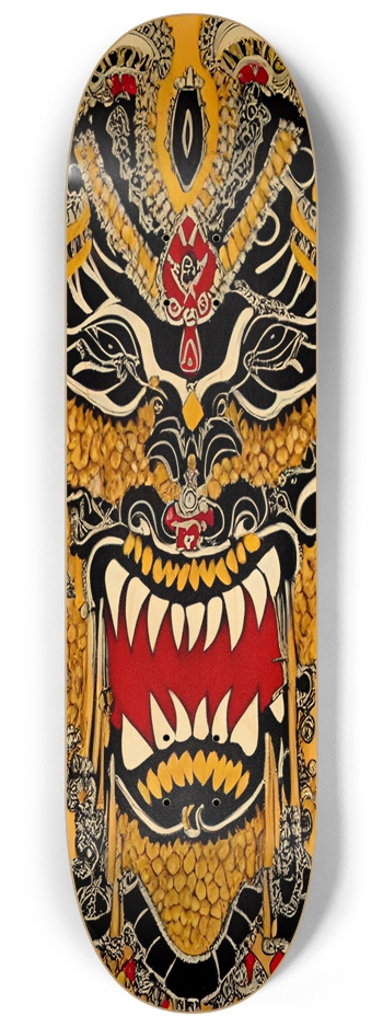 Hmong Shaman 05 Painted Bamboo Style 8-1/4 Skateboard Deck