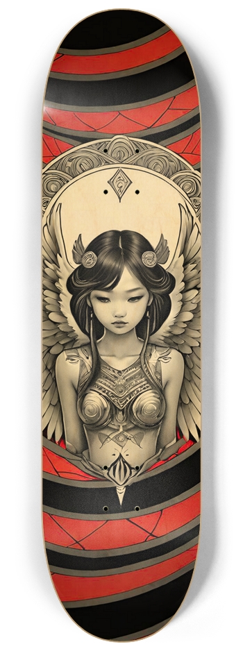 Hmong Girl Angel Lo 03 Bamboo Wood Limited 8-1/4 Skateboard Deck