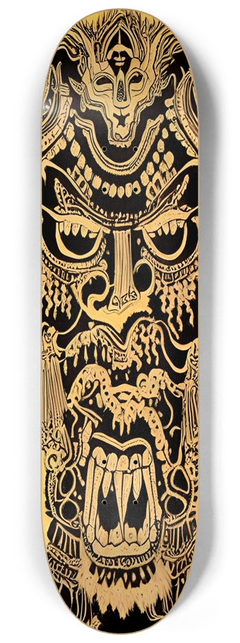 Hmong Shaman 04 Woodburn Bamboo 8-1/4 Skateboard Deck