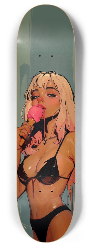 Ice cream bikini blond Skateboard 8 Inch Skateboard Deck