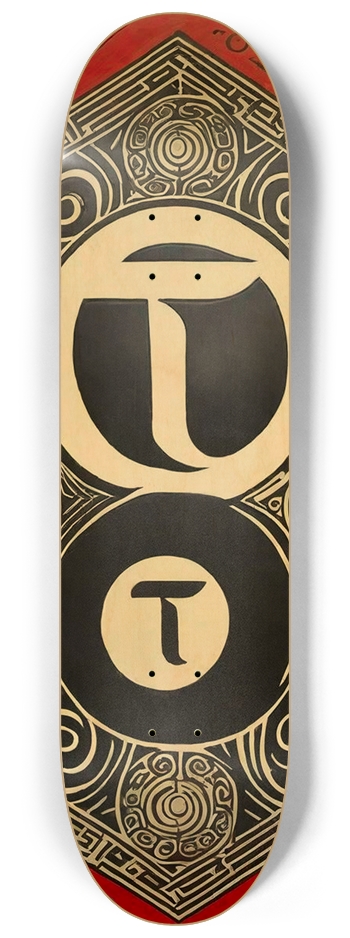 Hmong Tou Thao Hand Painted Bamboo Style 8-1/4 Skateboard Deck