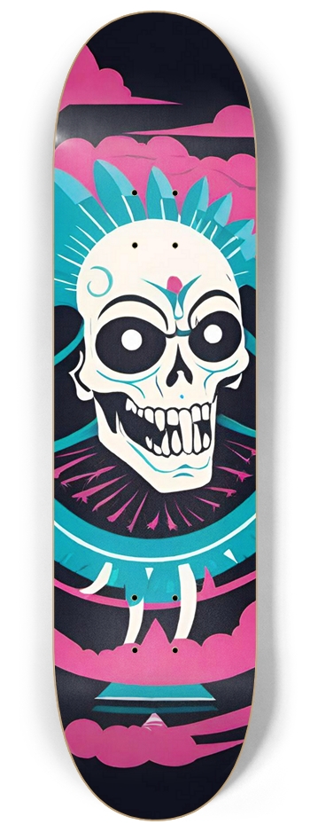 Hmong Shaman 01 original Skull 8-1/4 Skateboard Deck