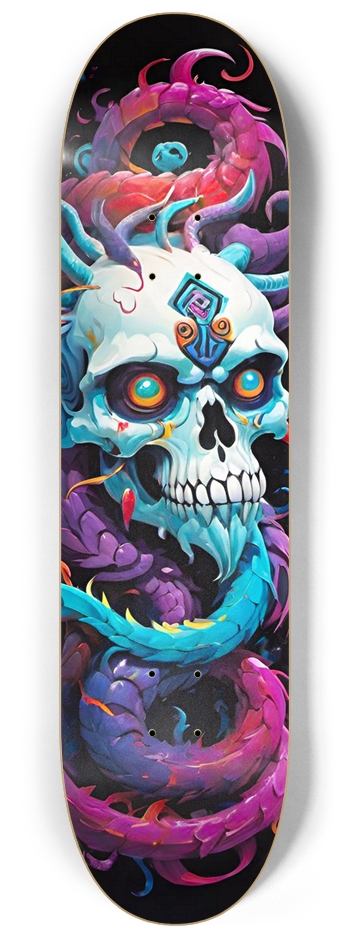 Hmong Dragon 01 Original Skull 8-1/4 Skateboard Deck