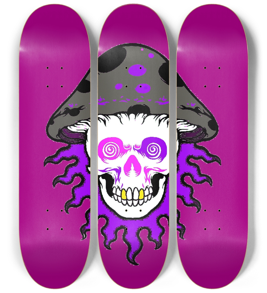 psychodelic Skateboard 3 way wall banger 3 Deck Wall Series