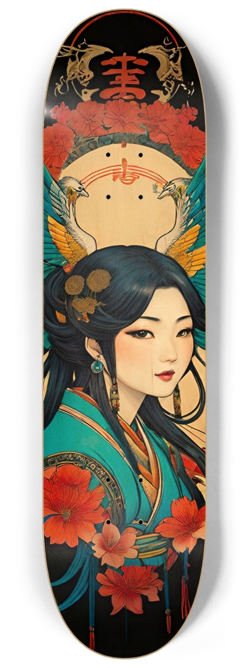 Hmong Girl 02 Angel Lo Addition Bamboo Wood 8-1/4 Skateboard Deck