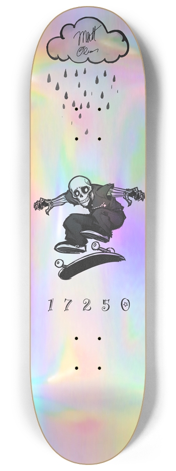MATT OLESEN- RAINY DAY HOLOGRAPHIC 8-1/4 Skateboard Deck