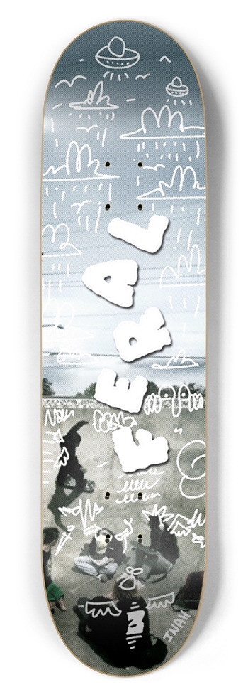 Feral Doodle (The Bros) 8.5 8-1/2 Skateboard Deck