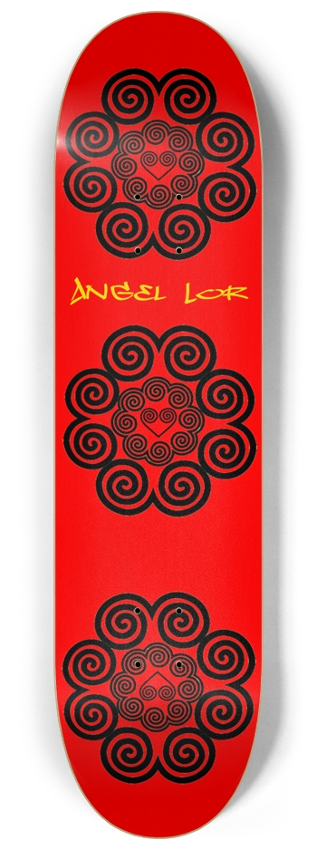Hmong Elephant's Foot Angel Lor Bamboo Signed 8-1/4 Skateboard Deck