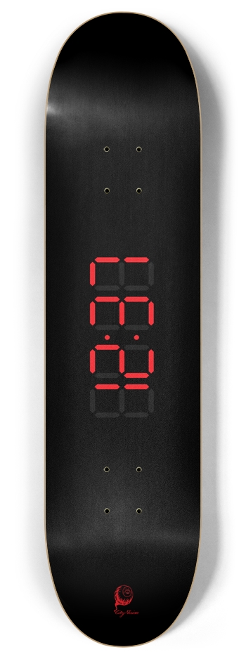 Clock Red 8.00 8 Inch Skateboard Deck