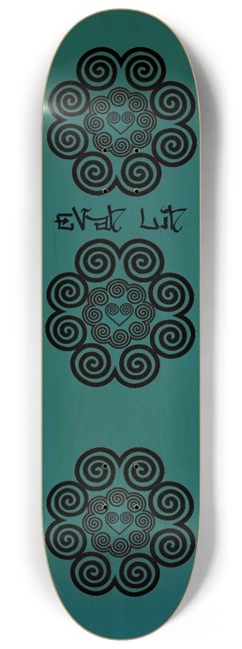 Hmong Elephant's Foot Evan Lin Bamboo Signed 8-1/4 Skateboard Deck