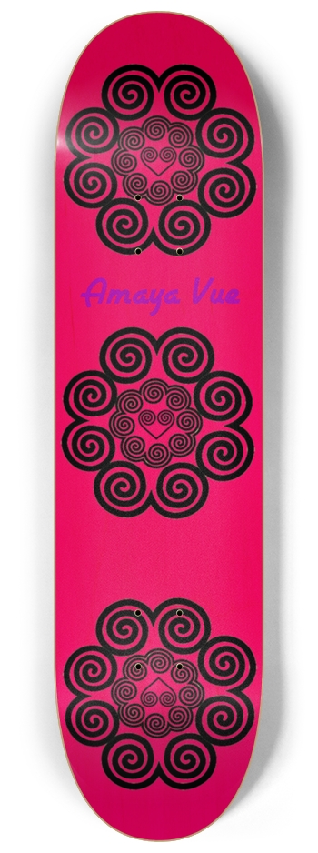 Hmong Elephant's Foot Amaya Vue Bamboo Signed 8-1/4 Skateboard Deck