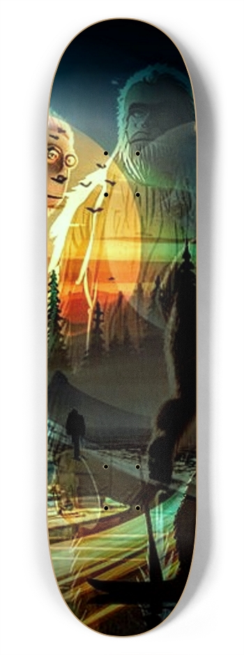 Glow in the dark sasquatch Skateboard 7-3/4 Skateboard Deck
