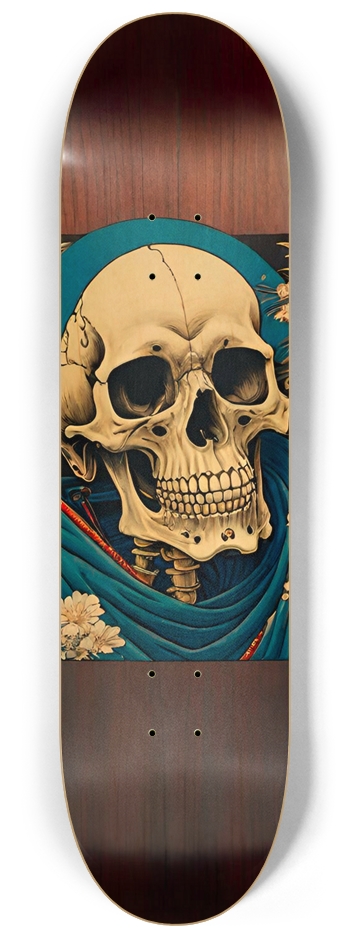 Japanese Woody 01 Bonsai Skull 8-1/4 Skateboard Deck