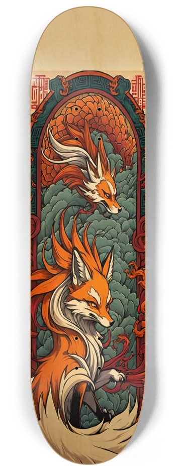 Japanese Fox 01 Bamboo 8-1/4 Skateboard Deck