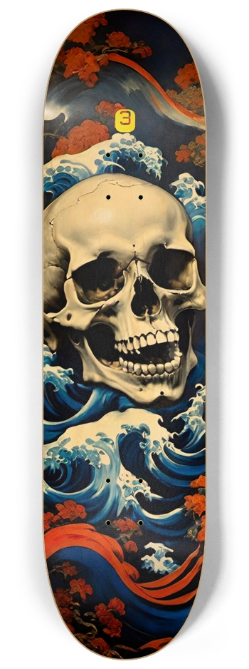 ABOMINATION Japan Wave 03 Bamboo Skull 8-1/4 Skateboard Deck