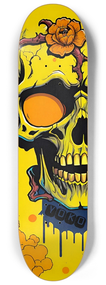 Japanese Yoko Thorns 01 Original Skull  8-1/4 Skateboard Deck