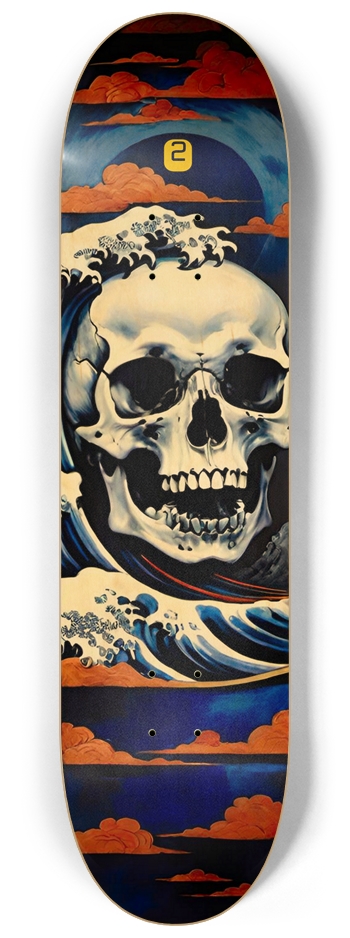 ABOMINATION Japan Wave 02 Bamboo Skull  8-1/4 Skateboard Deck