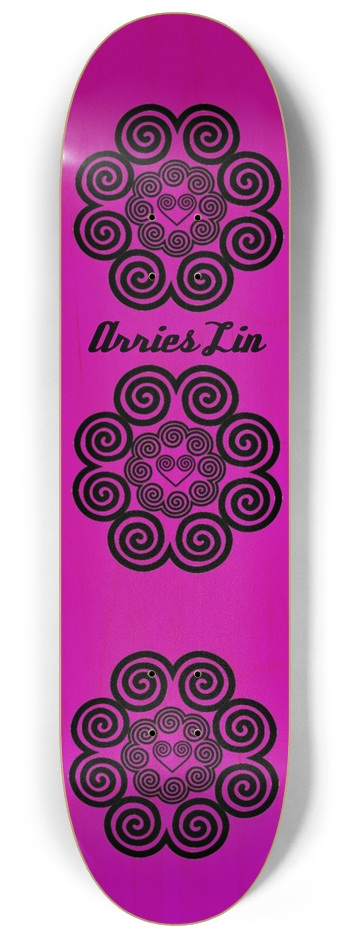 Hmong Elephant's Foot Arries Lin Bamboo Signed 8-1/4 Skateboard Deck