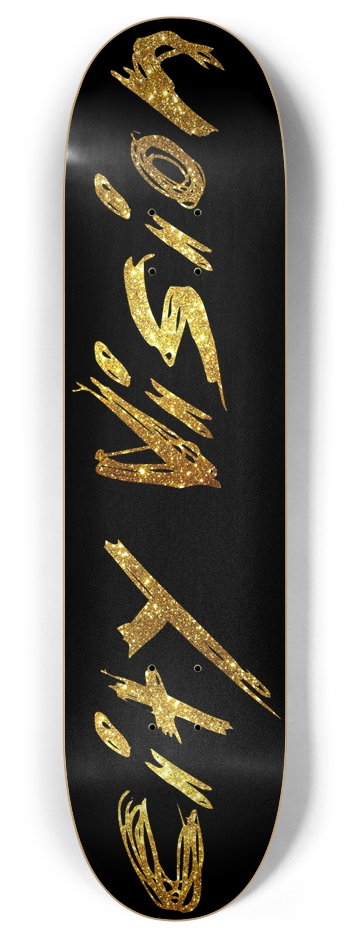 Name Gold Glitter 8.00 8 Inch Skateboard Deck