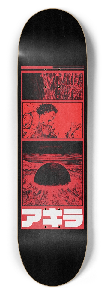 Red Anime Design 8-1/2 Skateboard Deck