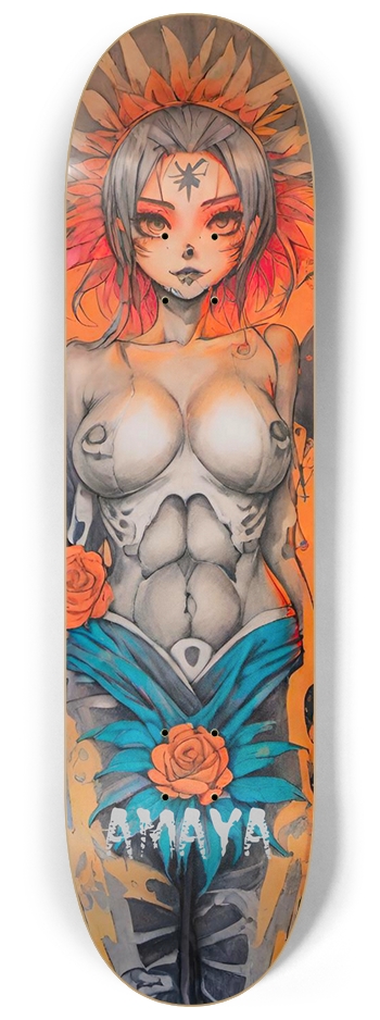 Amaya Retro ONE Girl Natural 8-1/4 Skateboard Deck
