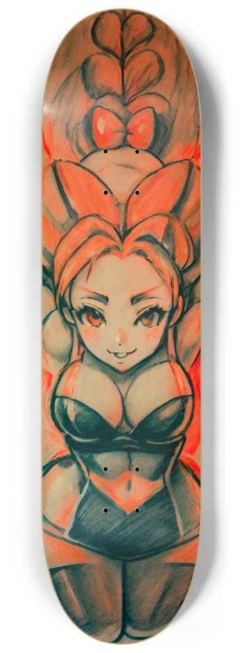 AMAYA Anime Girl Tops XXX. Natural.  8-1/4 Skateboard Deck