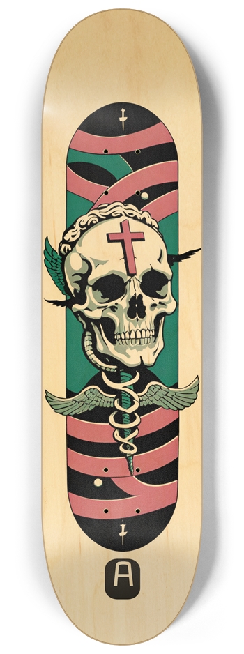 Abomination Caduceus 01Natural Skull 8-1/4 Skateboard Deck