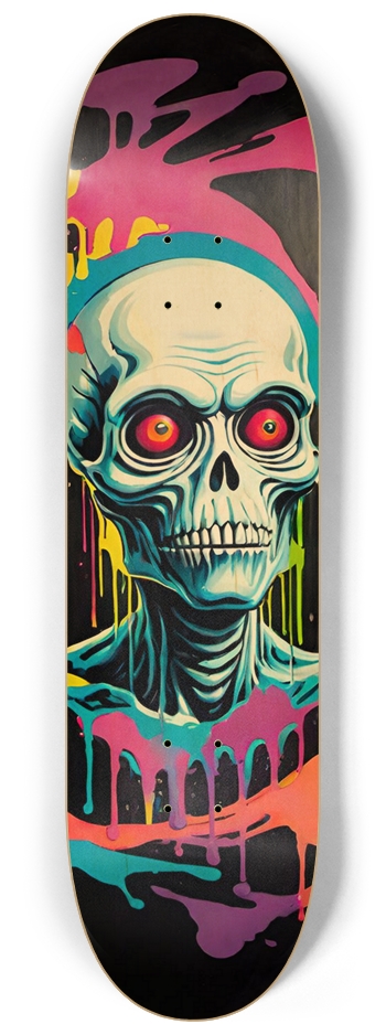 Aliens 01 Airbrushed Natural 8-1/4 Skateboard Deck