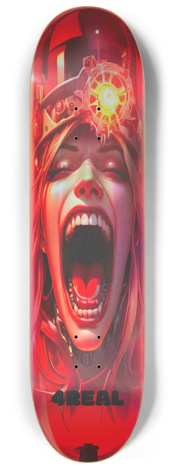 4Real Cyber Red Pill 02 Hologram 8-1/4 Skateboard Deck