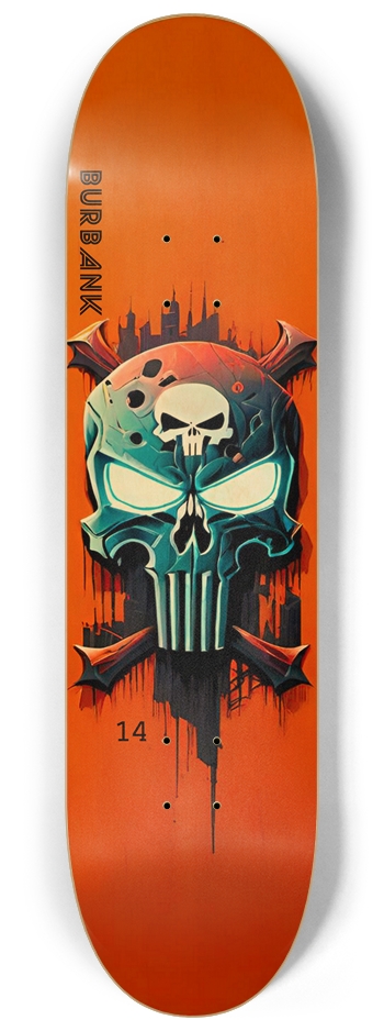 Burbank California 014 Natural Punisher Deck 8-1/4 Skateboard Deck