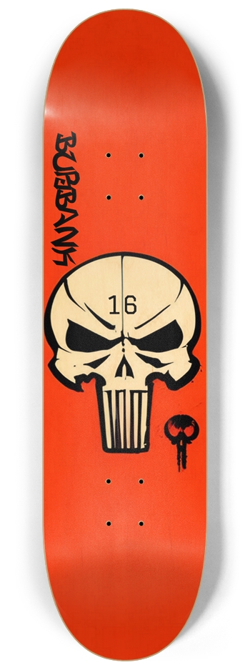Burbank California 016 Natural Punisher Deck 8-1/4 Skateboard Deck