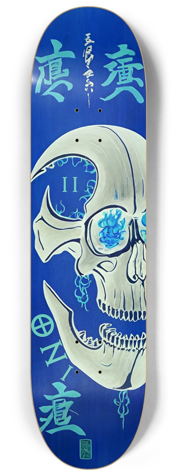 Japan Scroll 02 Natural Bamboo Glow Deck 8-1/4 Skateboard Deck