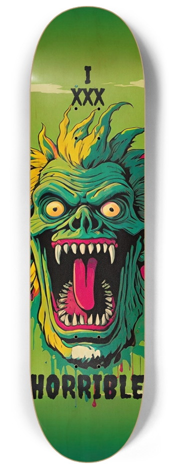Horrible Deck 031 Monster Custom Bamboo Natural 8-1/4 Skateboard Deck