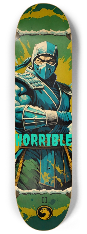 Horrible Sub-Zero Fatality Deck 02 Natural Bamboo 8-1/4 Skateboard Deck