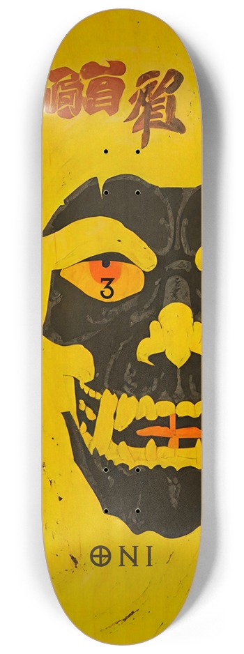 Japan Oni Samurai Burn 03 Natural Bamboo Deck 8-1/4 Skateboard Deck
