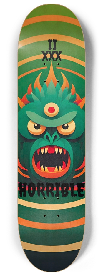 Horrible Deck 032 Natural Bamboo Monster 8-1/4 Skateboard Deck