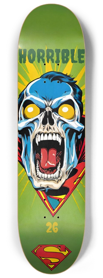 Horrible Deck 026 Custom Bamboo Natural 8-1/4 Skateboard Deck