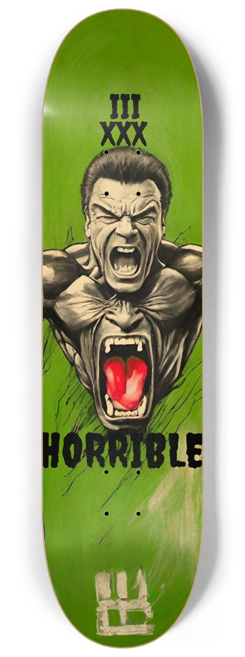 Horrible Deck 033 Van Damme Natural Bamboo 8-1/4 Skateboard Deck