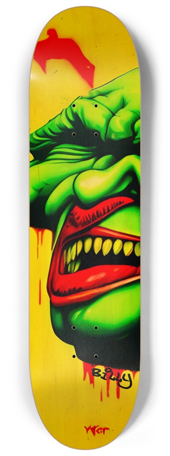 Joker Burn 01 Billy Signed Natural 8-1/4 Skateboard Deck
